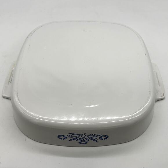 Vintage 1970's CorningWare Cornflower Blue Casserole Dish Lid A-10-B 10x10x2 EUC - Picture 4 of 8